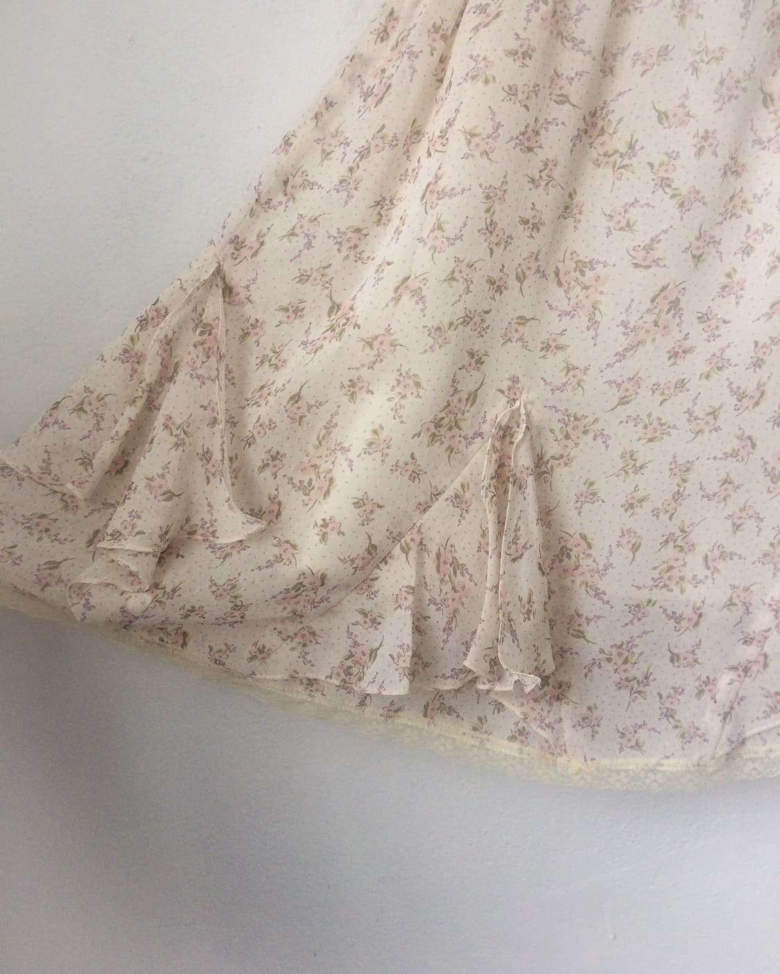 Flower pattern tied midi skirt 상품이미지3