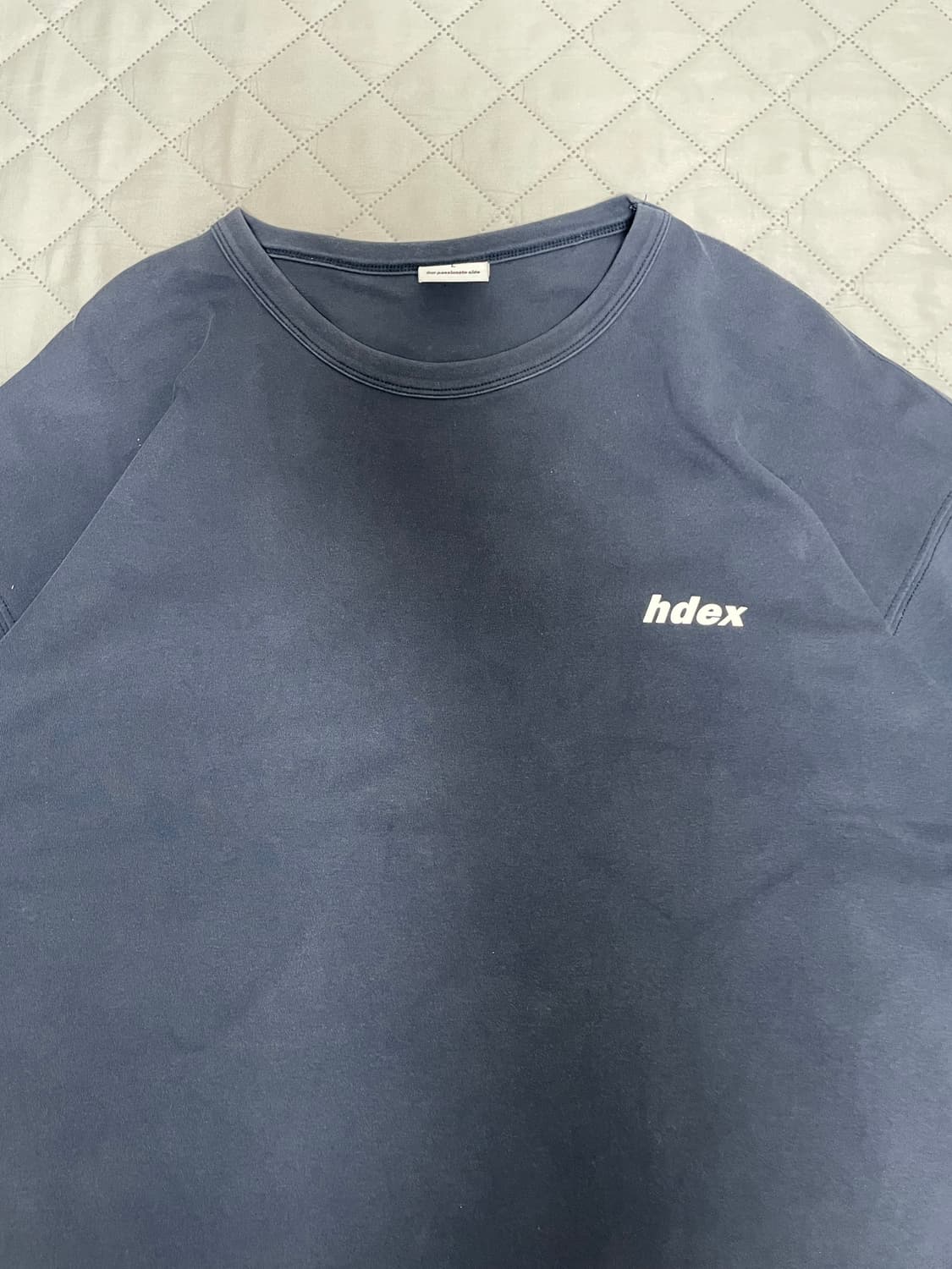 HDEX 스몰 로고 오버핏 반팔 티셔츠 네이비 상품이미지2