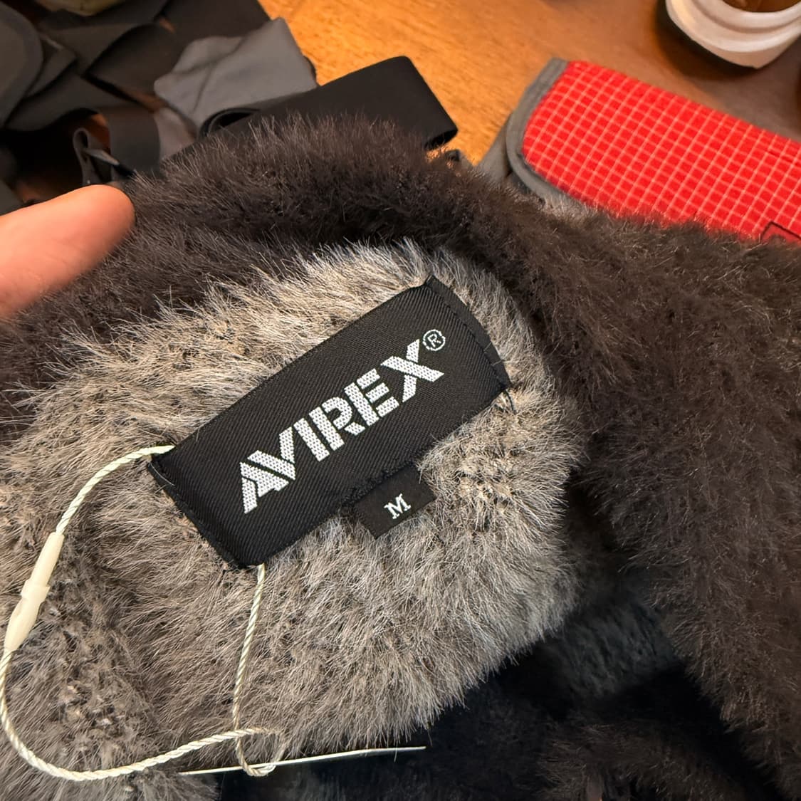 아비렉스 나일론 오버사이즈 샤기 가디건 상품이미지4