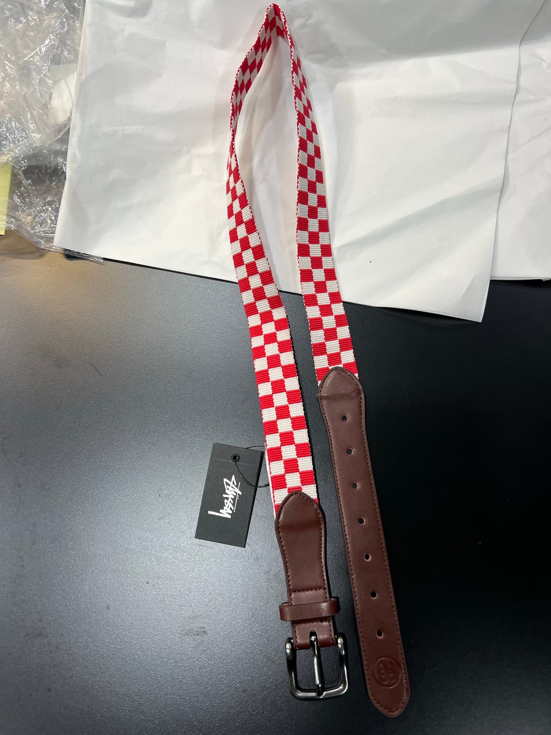 스투시 아카이빙 체커벨트 상품이미지1