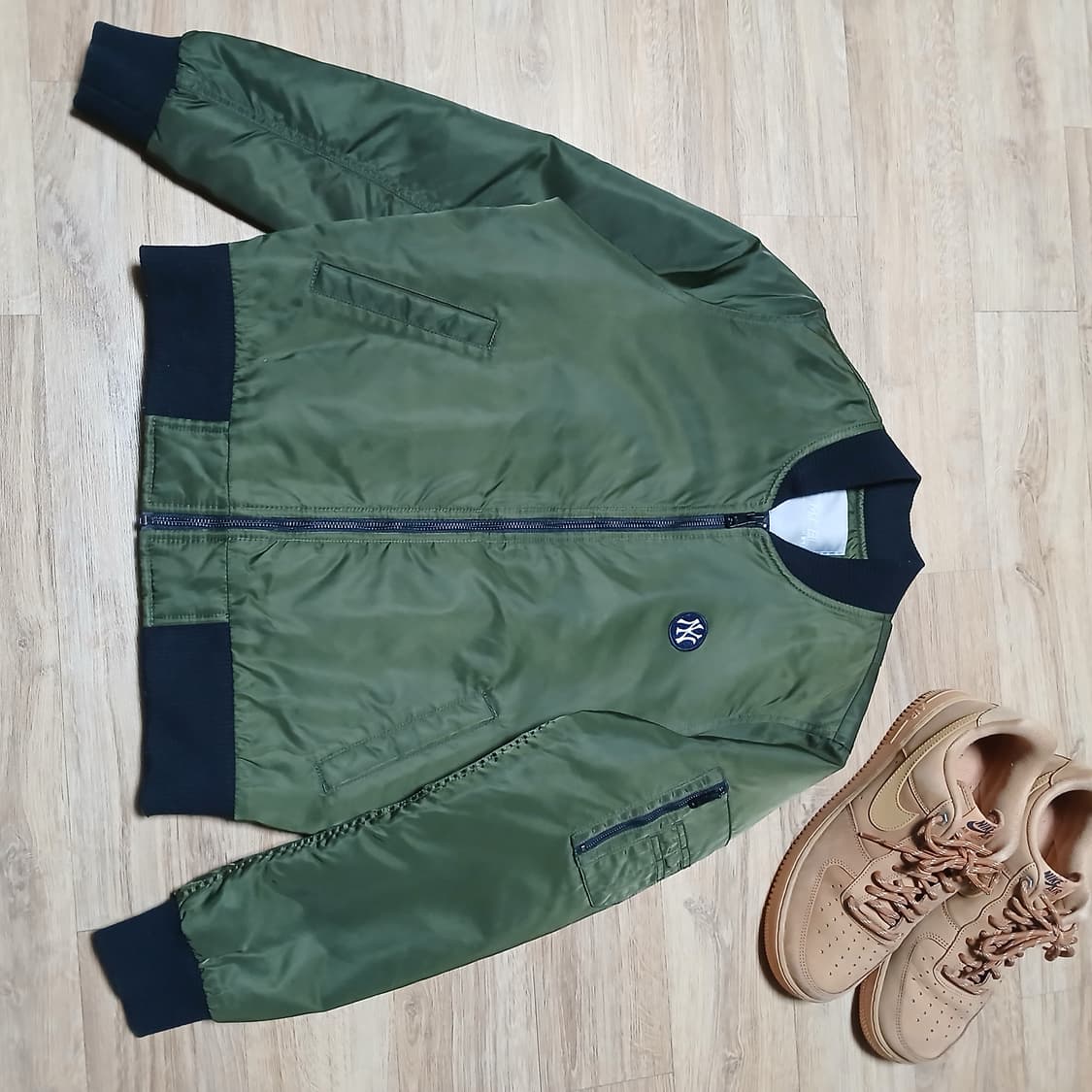 MLB 양키즈 항공점퍼 자켓 85 xs 마원 카키 상품이미지4