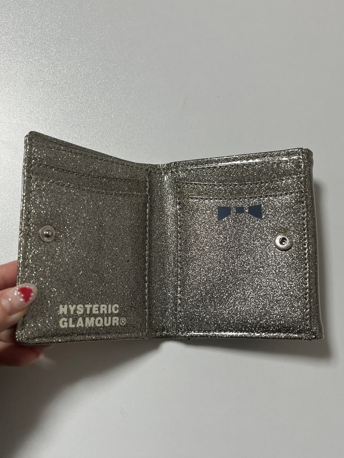 히스테릭 글래머 아카이브 반짝이 글리터 퍽베어 반지갑 똑딱이 포켓 지갑 상품이미지4