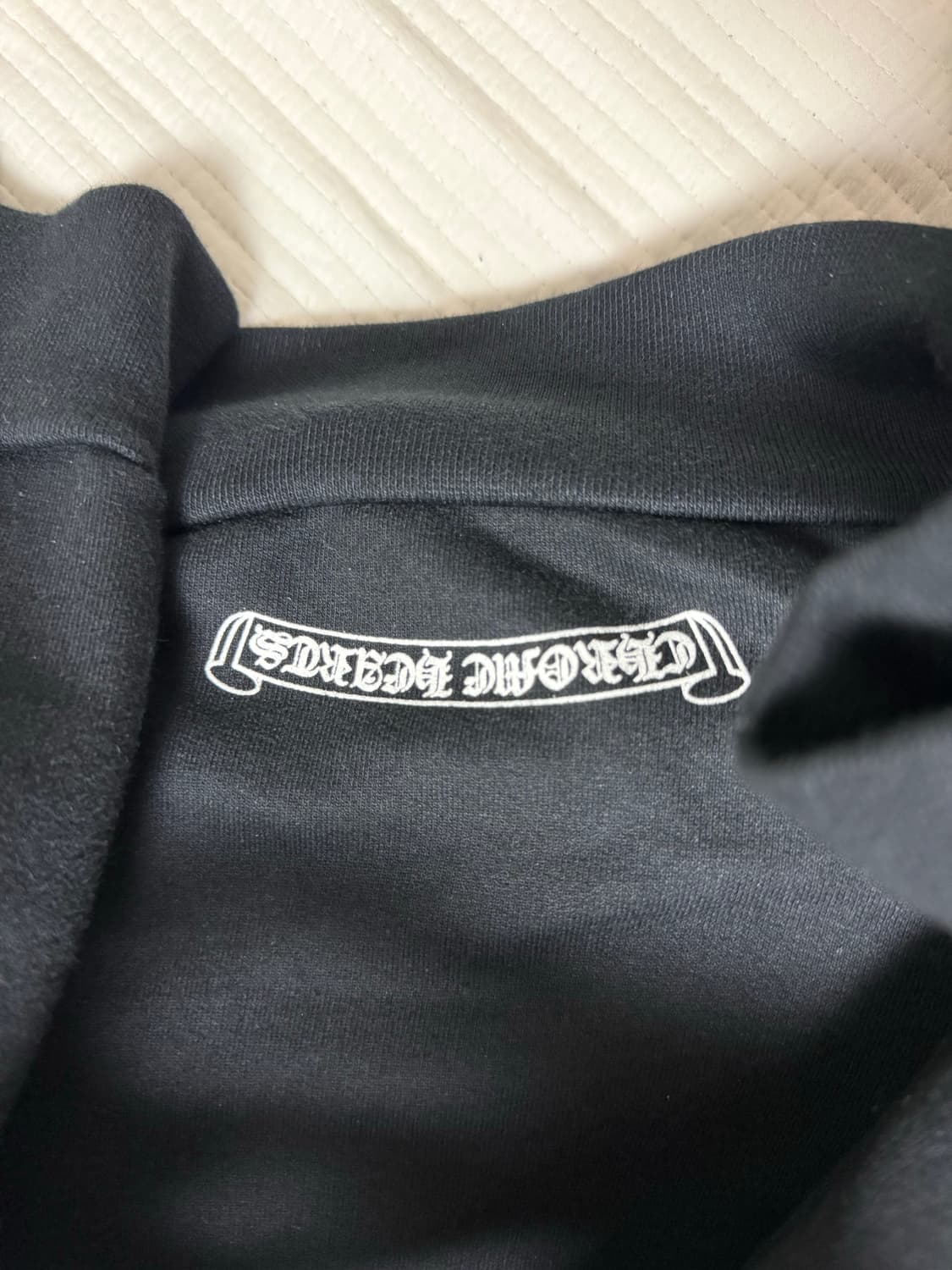 크롬하츠 버티컬 롱 플리스 집업 후드 블랙 L사이즈 시착만한 새상품 상품이미지4