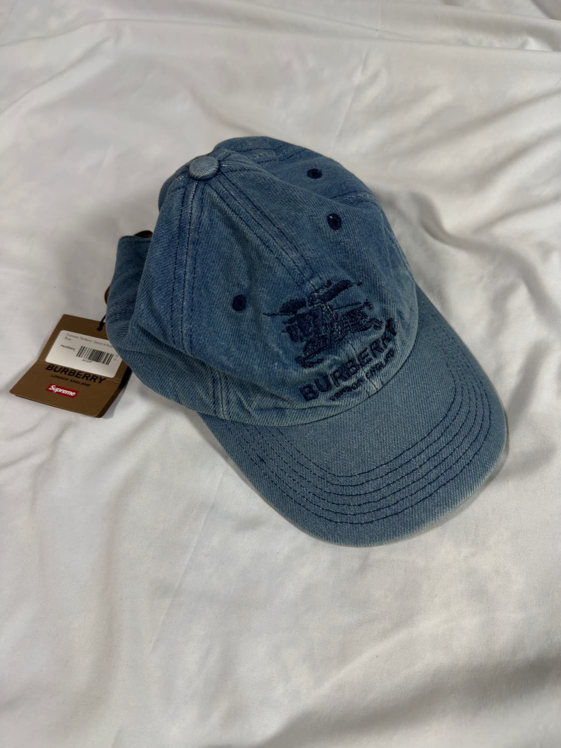 슈프림X버버리 데님 6패널 캡 상품이미지1