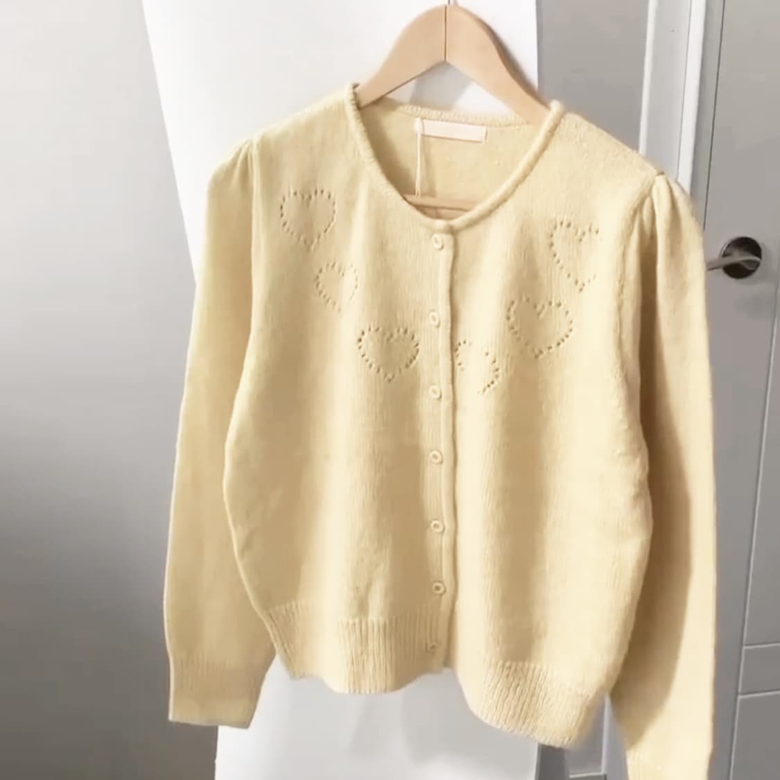 피터앤웬디(peterandwendy) 하트 뿅뿅가디건 프리사이즈 새상품 상품이미지1