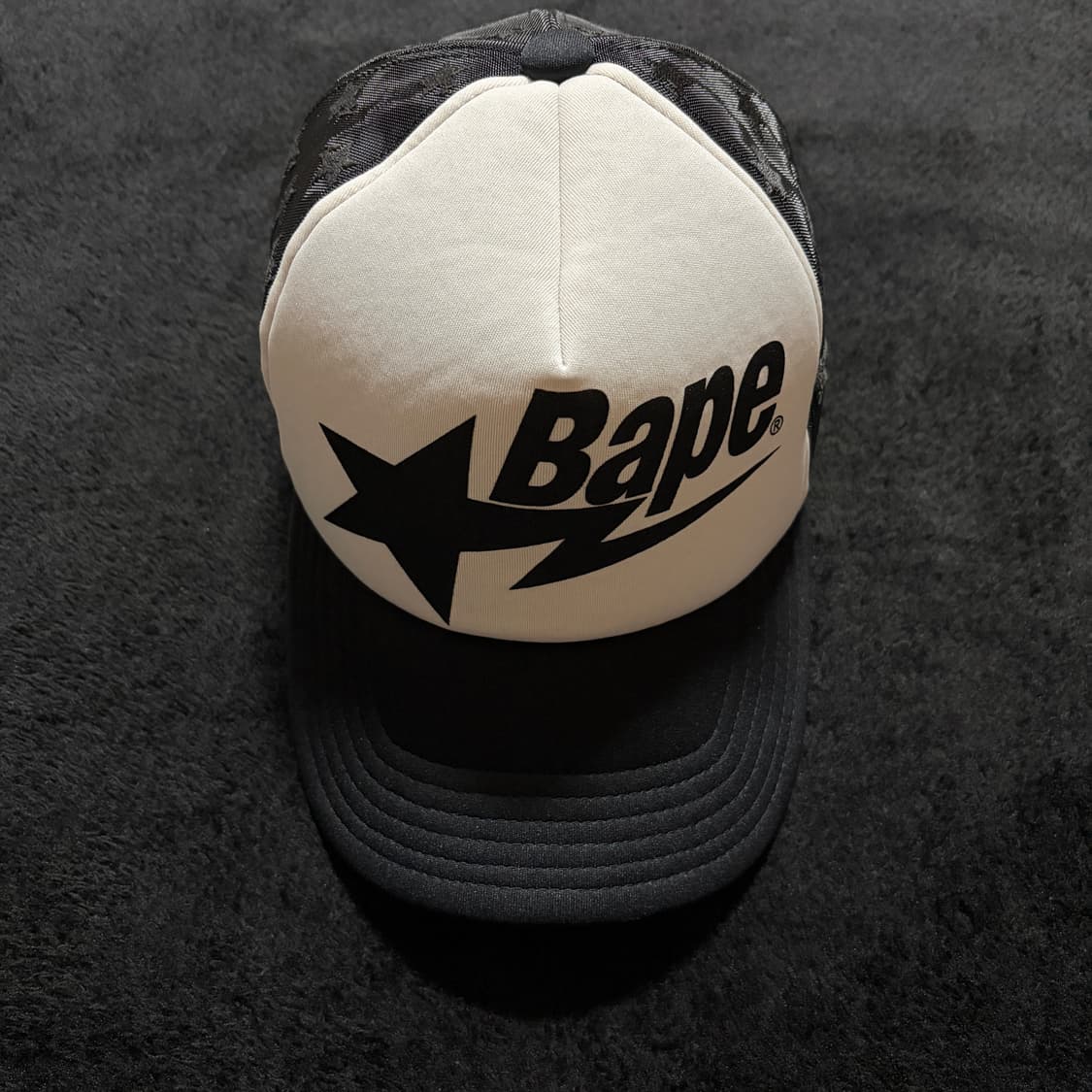 베이프 스타 메쉬 캡 블랙 상품이미지2