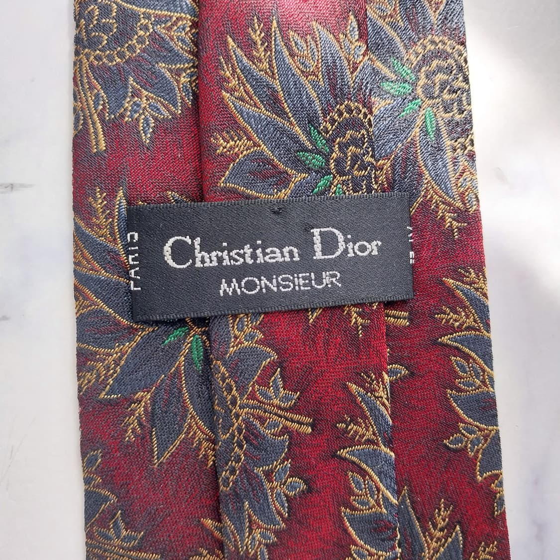 크리스찬 디올 실크 플라워 자카드 넥타이 9.3cm A등급 K2351
 상품이미지6