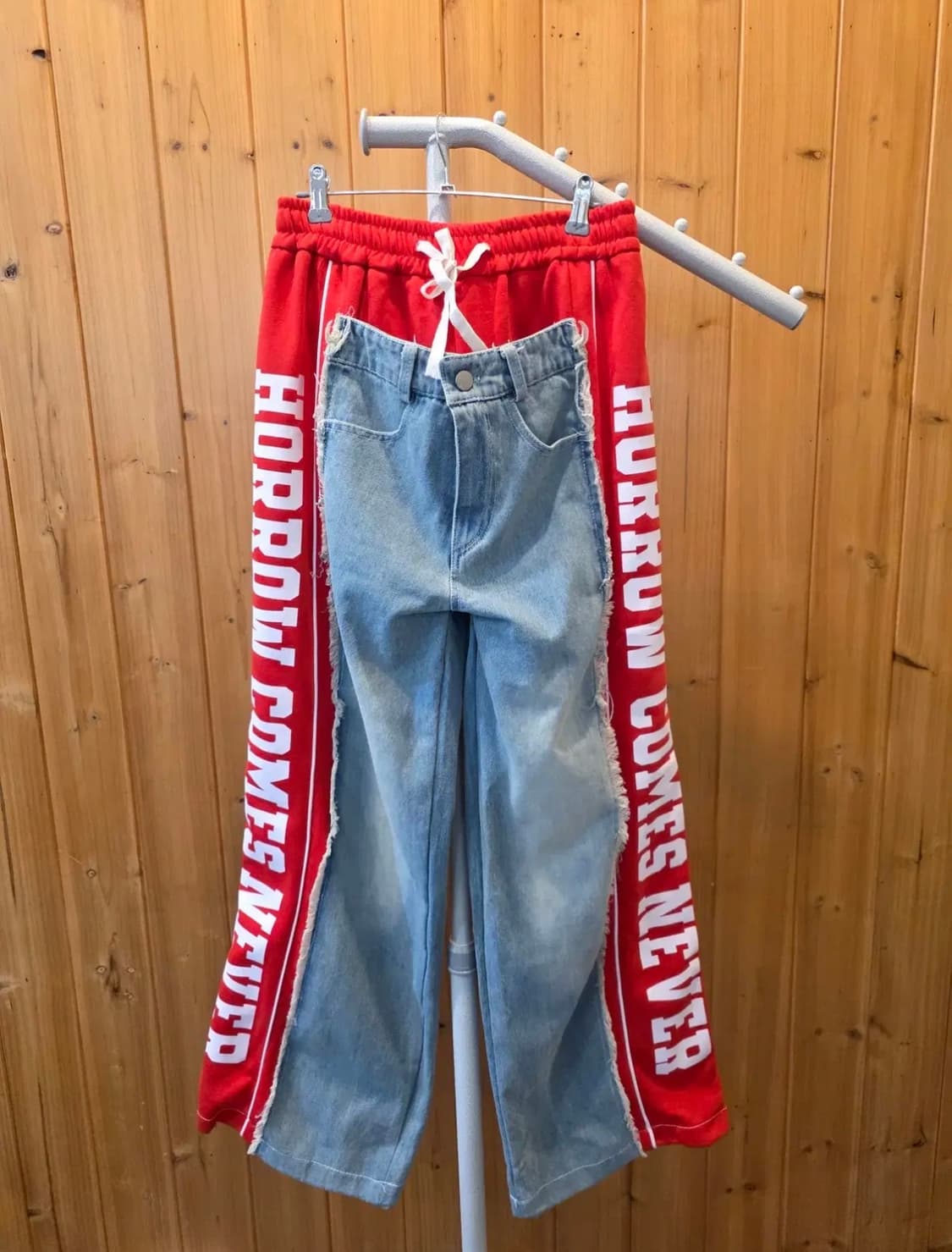 (남녀공용) 스위치 와일드 밴딩 데님 팬츠 상품이미지4