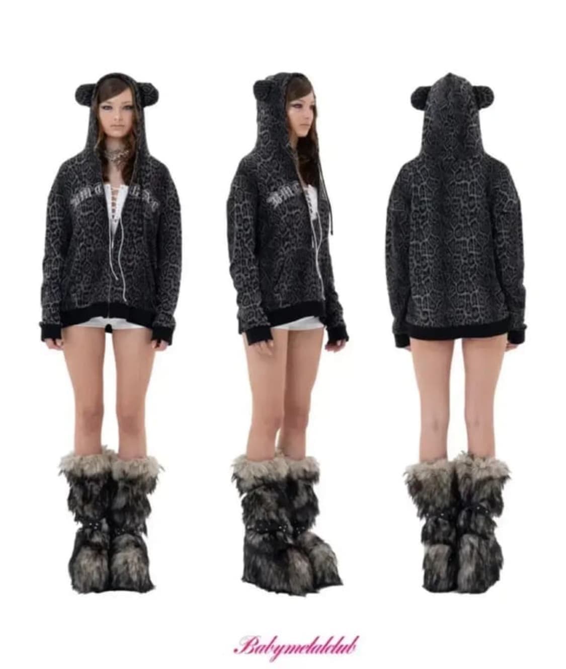 베이비메탈클럽 베메클 후드집업 y2k 일본 빈티지 갸루 모리걸 상품이미지1