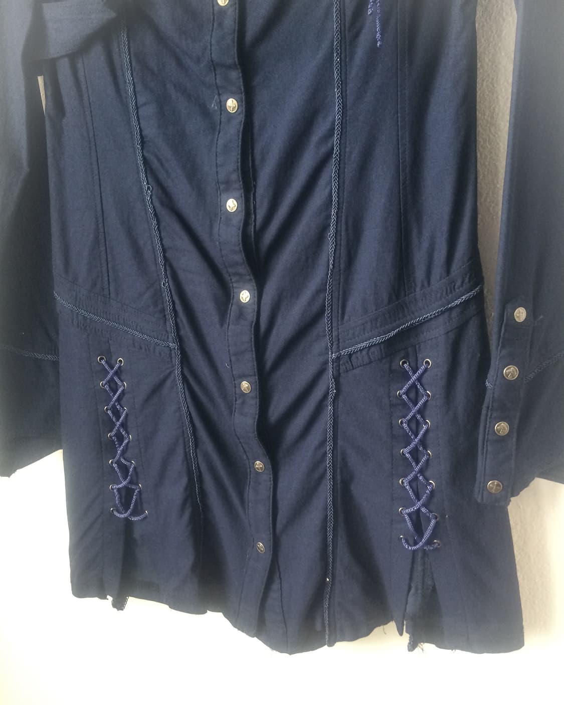 Ozz croce lace up point shirt 상품이미지4