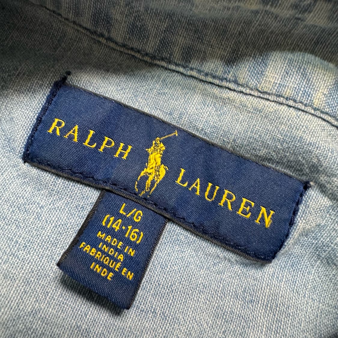 Name : 폴로 랄프로렌 시그니처로고 샴브레이 데님 셔츠 :)  상품이미지3