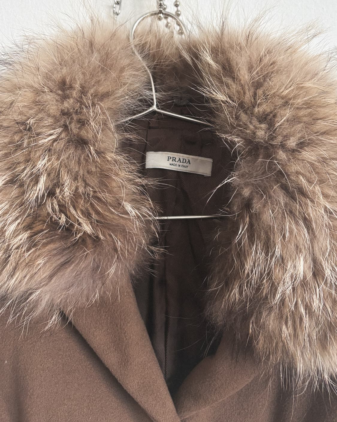 프라다 by 라프시몬스 폭스 퍼 칼라 롱코트 상품이미지6