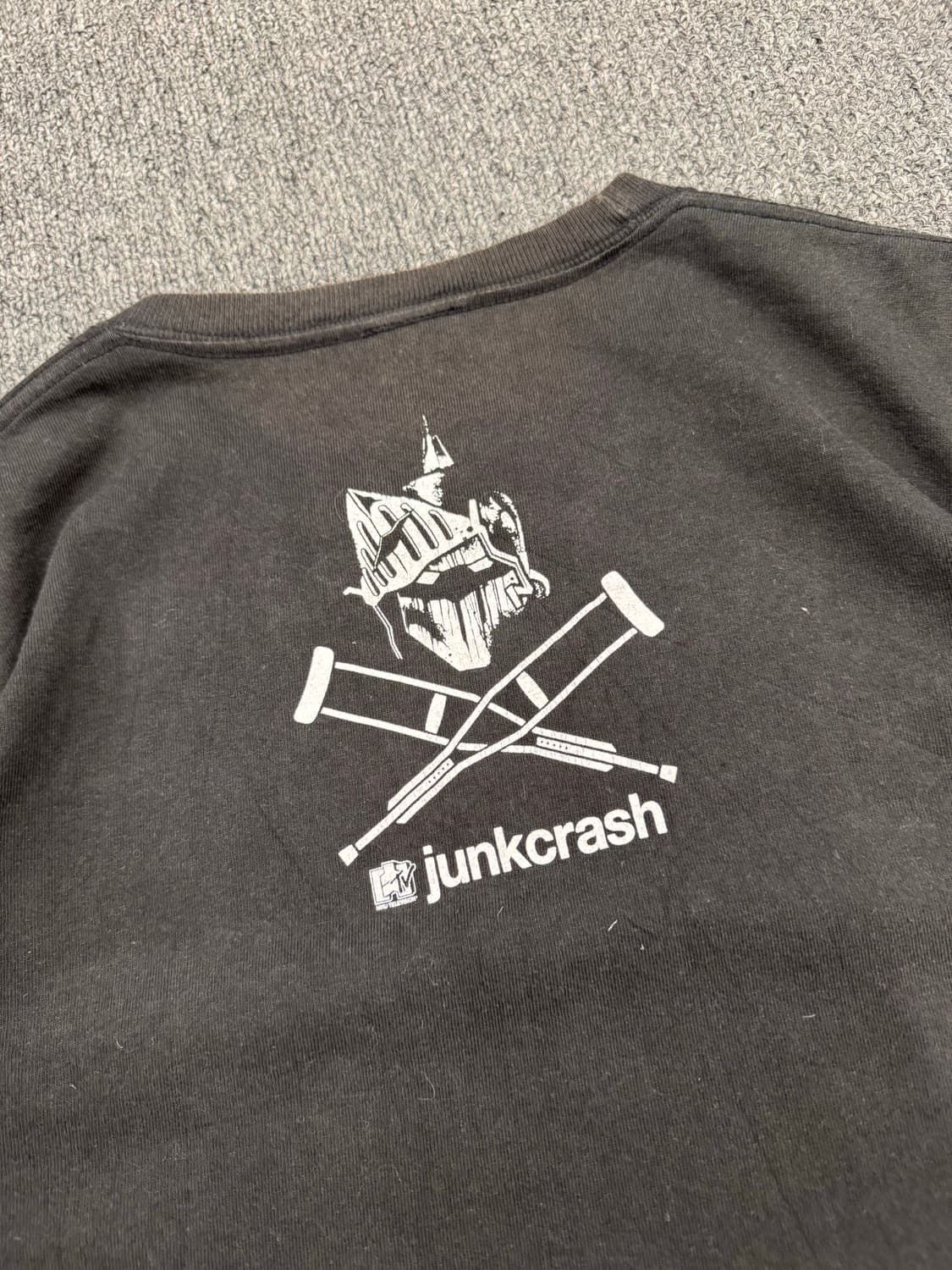 M)Kinnikuman 빈티지 Junkman 스컬 프린팅 반팔 상품이미지6