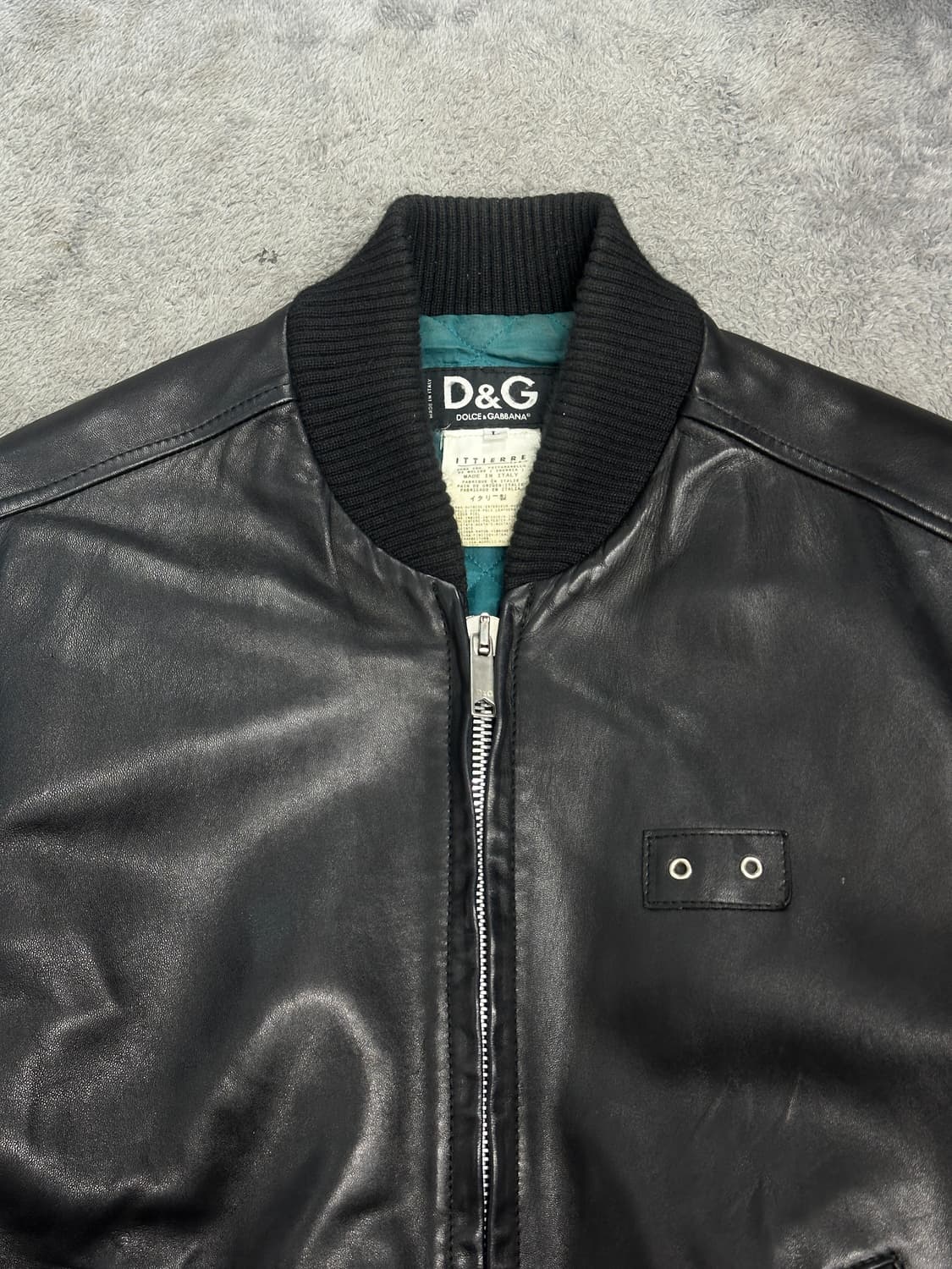 2000‘ Dolce&Gabbana 레더 봄버 자켓 L 상품이미지4