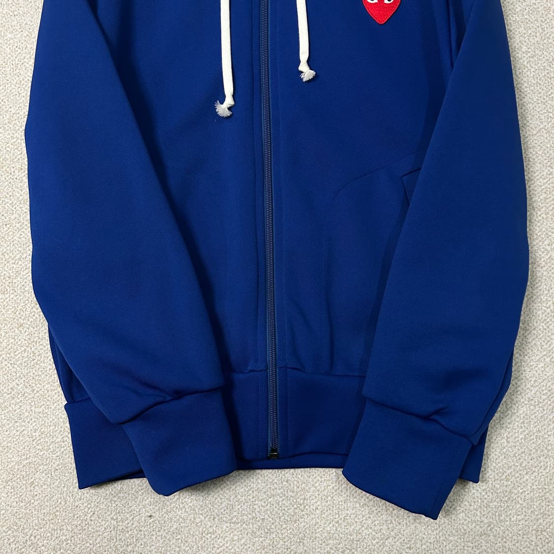  (S) 꼼데가르송 플레이라인 블루 후드집업 상품이미지5