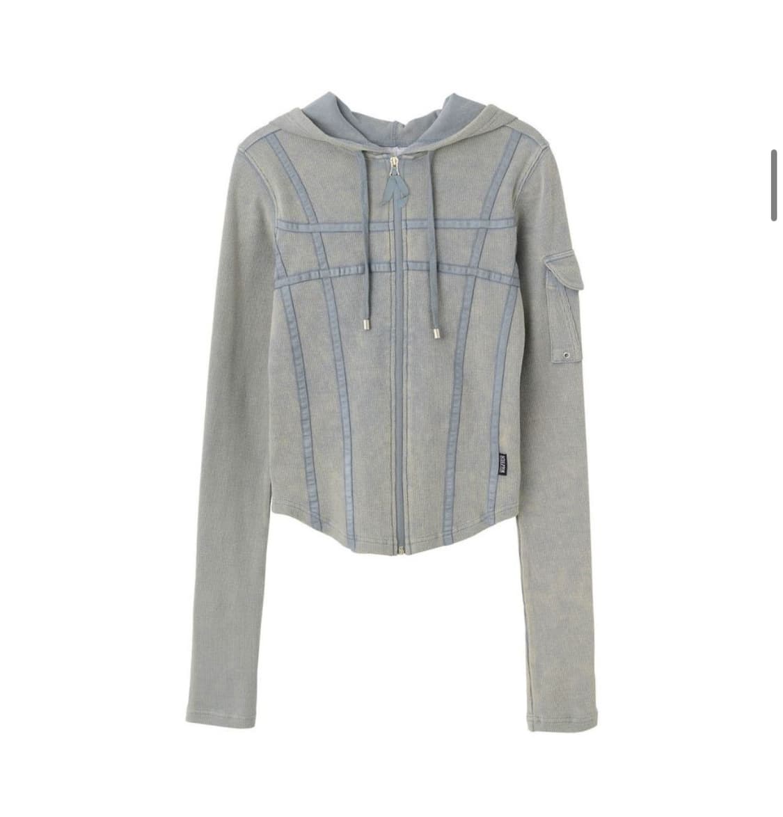 스컬프터 워시드 본디지 후드집업 washed sage L 상품이미지5