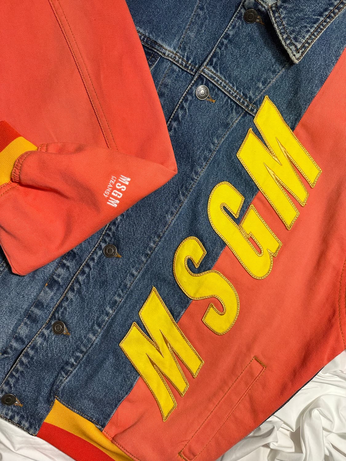 (48)MSGM 데님 트러커 배색 자켓 상품이미지4