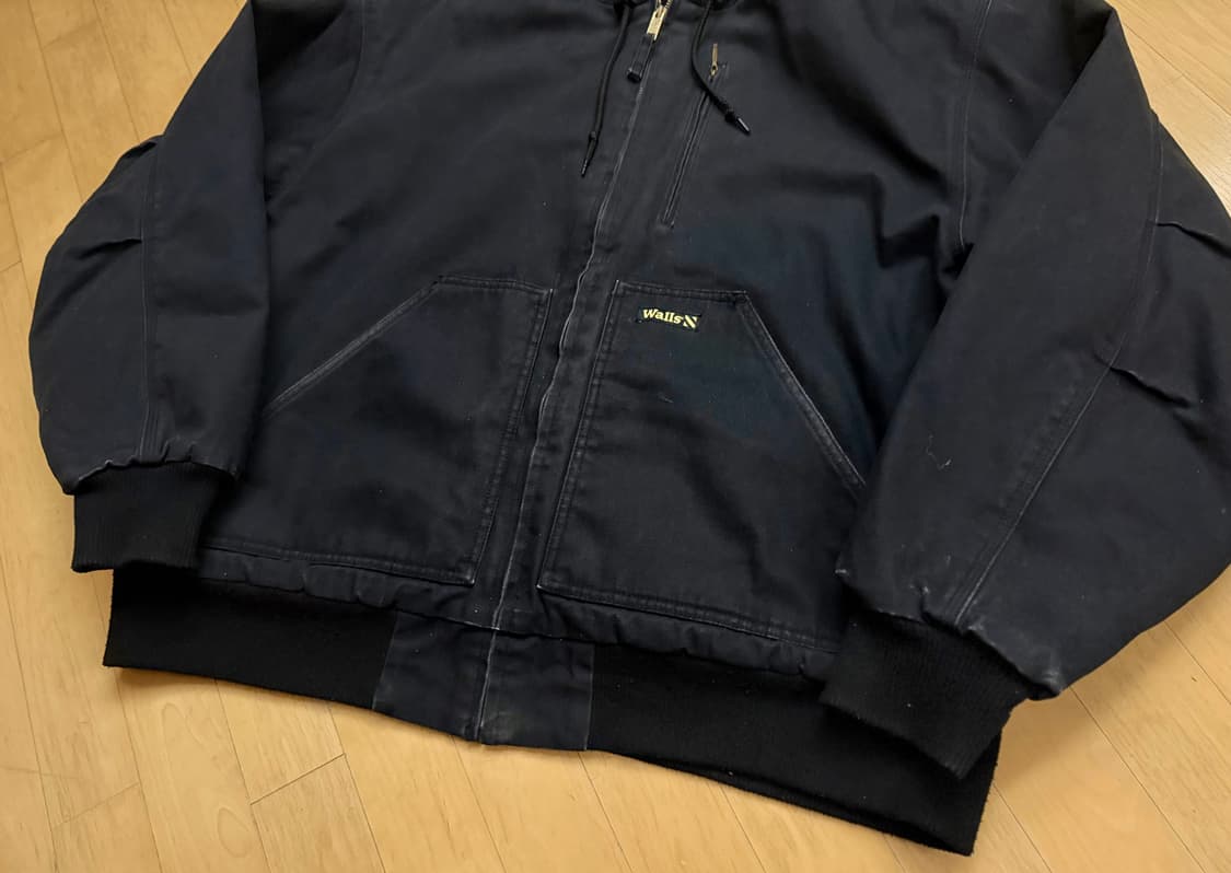 [Walls] 블랙 캔버스 후드 워크 자켓 (칼하트 엑티브맛) 상품이미지3