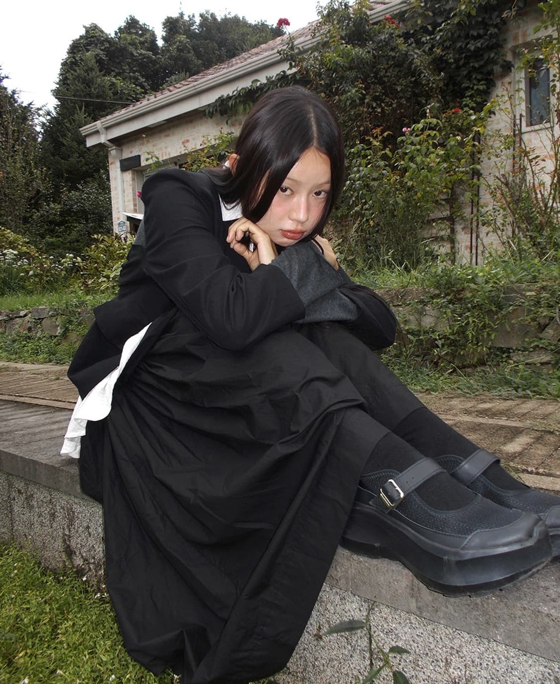 (새상품) 플레어업 flareup 블랙 롱 스커트 draped skirt 상품이미지2