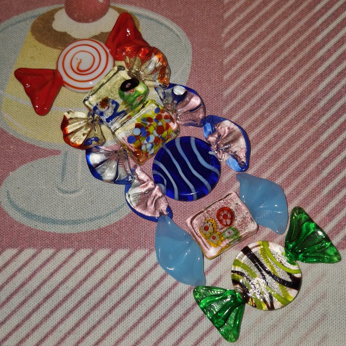 80s 이탈리아 무라노 핸드블로운 빅 캔디 세트 상품이미지7