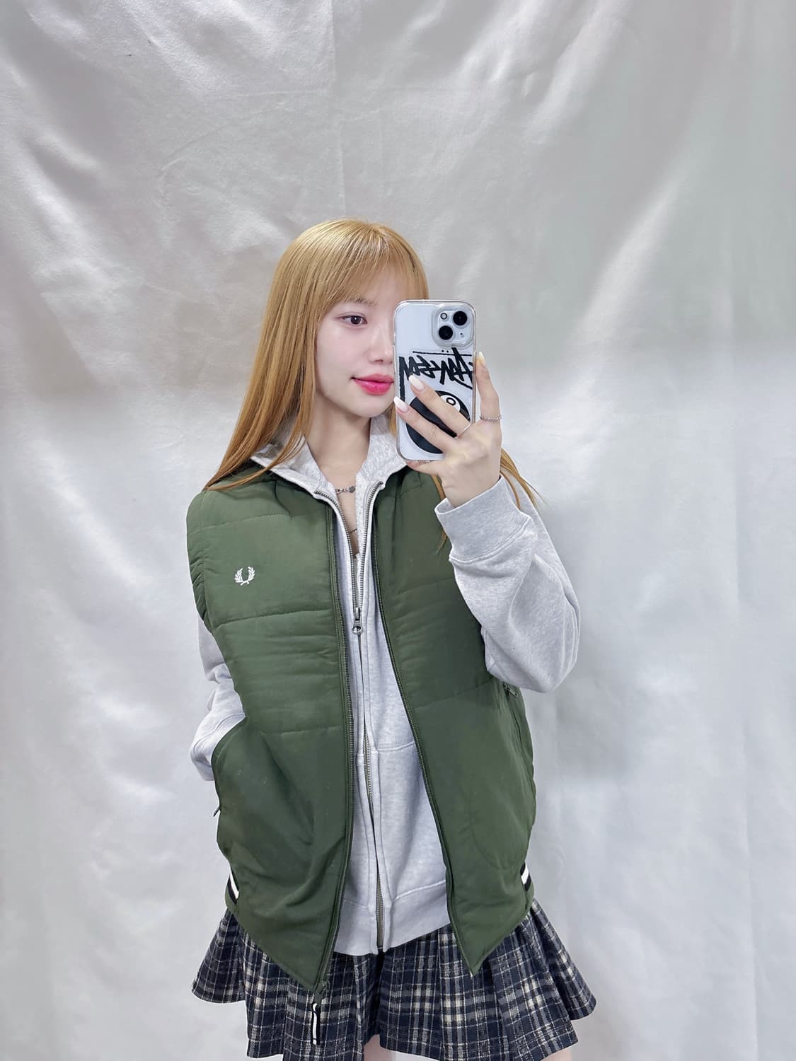 프레드페리 카키 패딩조끼  상품이미지2