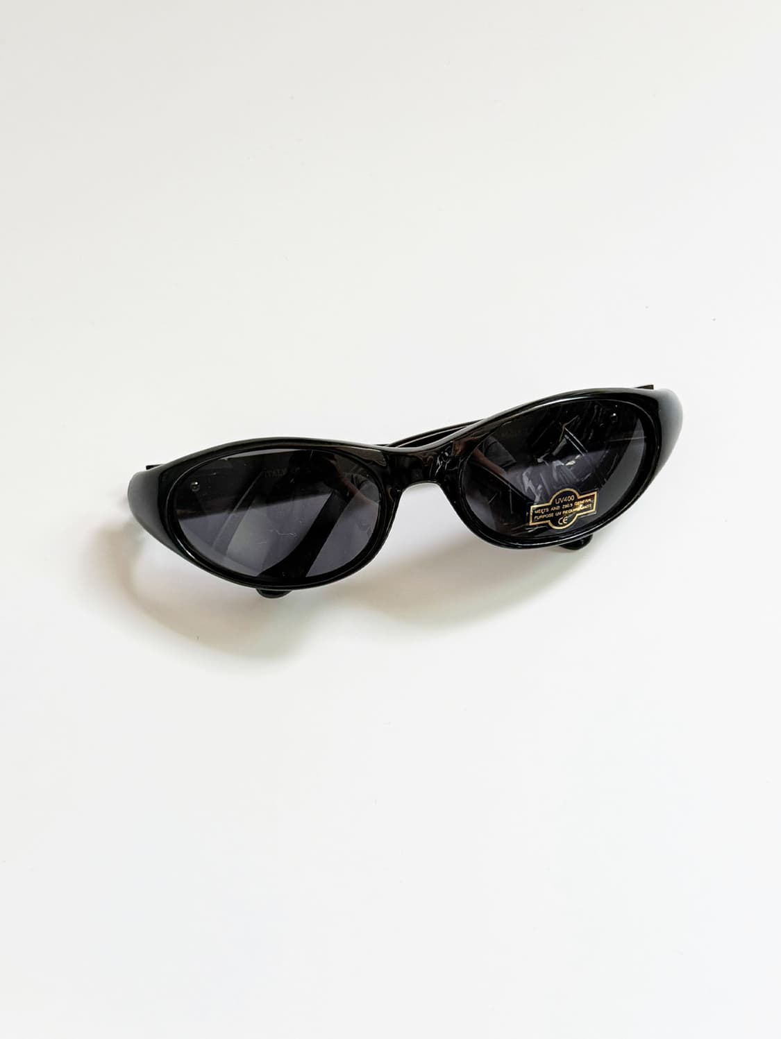 90s DC 블랙 볼드 오벌 프레임 빈티지 선글라스 상품이미지2