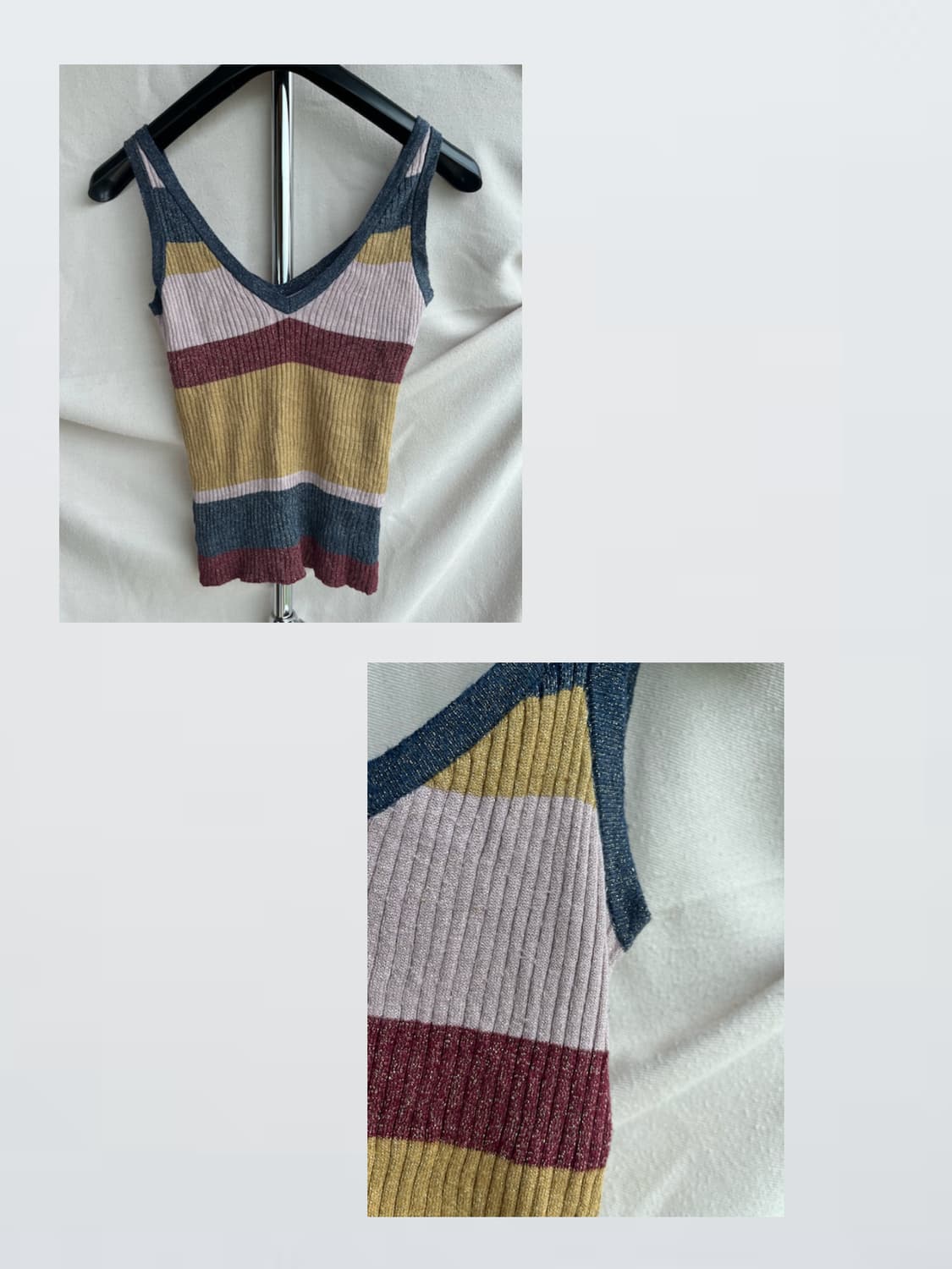 Glitter Striped Tank 글리터 나시 탑 상품이미지4
