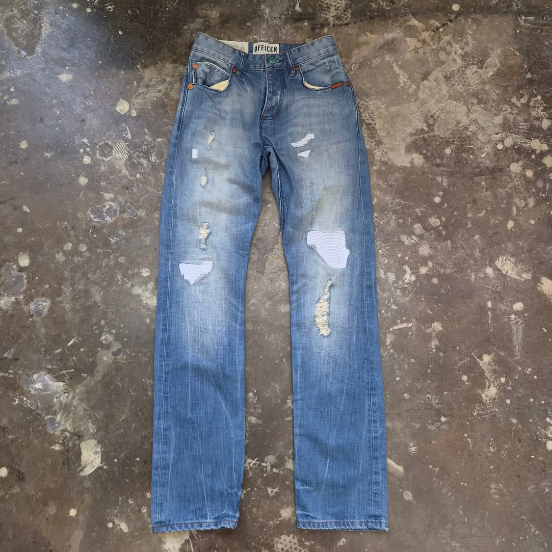 27) 수퍼드라이 데미지워싱 청바지 데님팬츠 슈퍼드라이 청바지 상품이미지1
