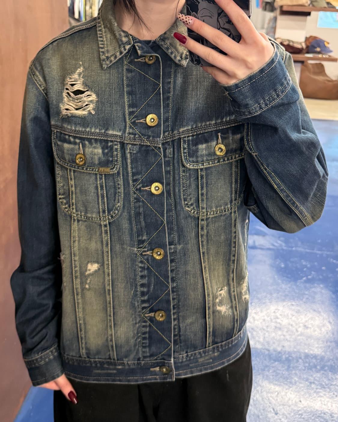 Lee 스톰라이더 디스트레이드 데님 자켓 상품이미지1