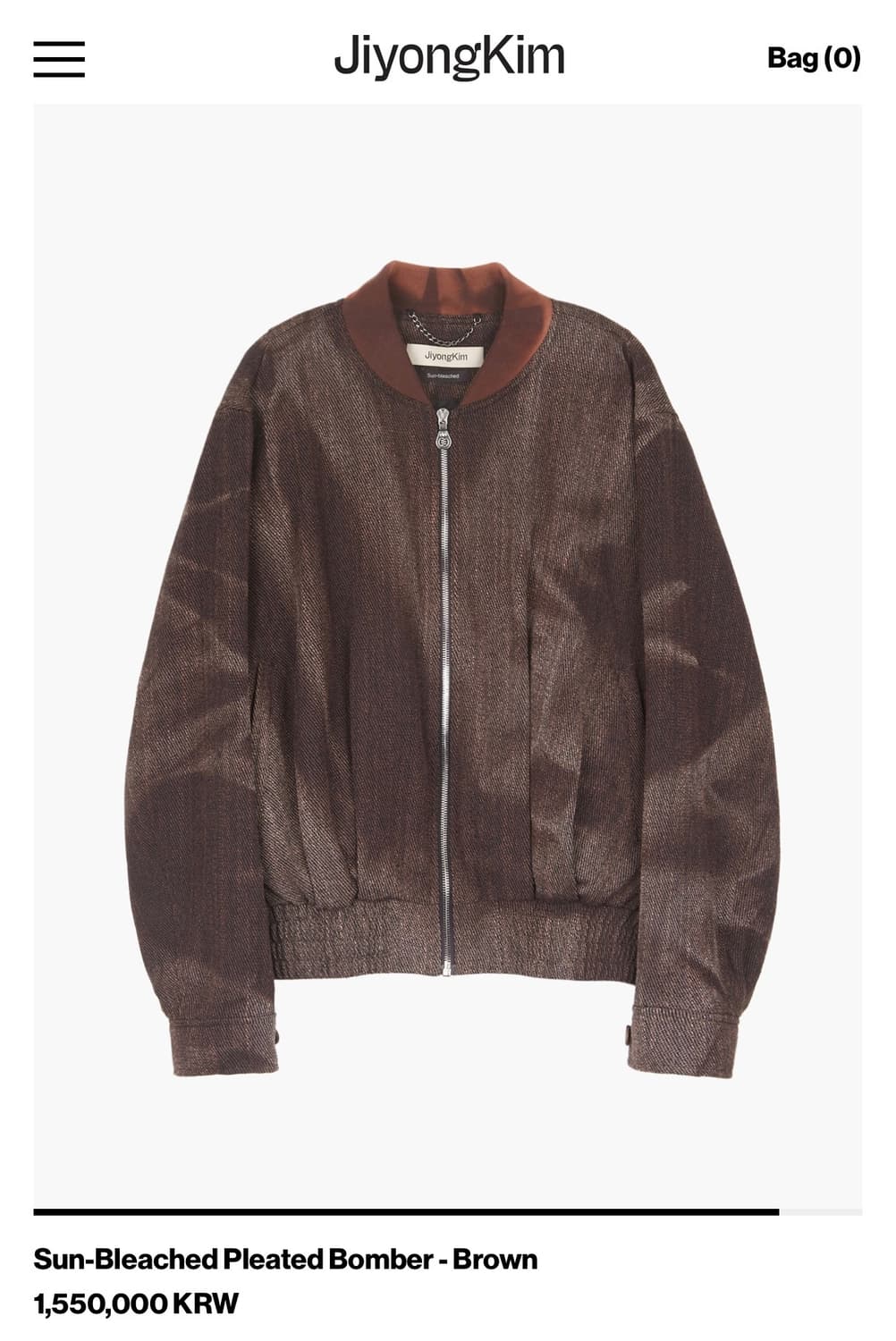 [M] 지용킴 25AW 선블리치 봄버자켓 상품이미지1