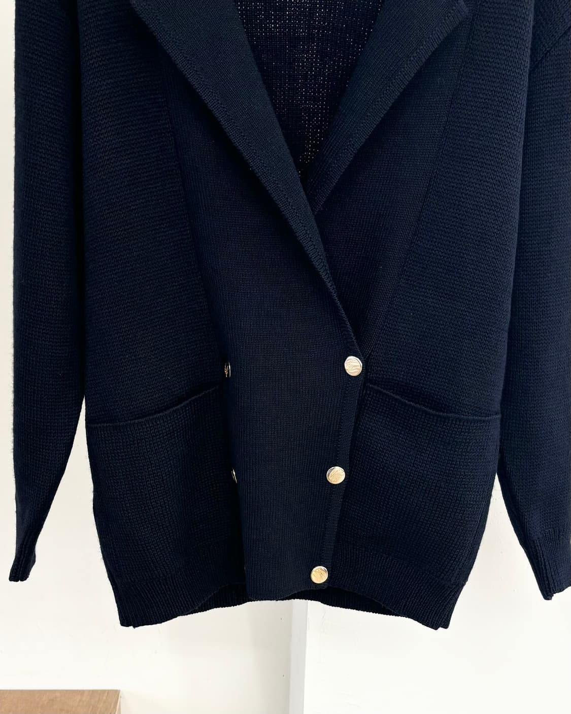 버버리 네이비 더블 울 가디건 상품이미지5