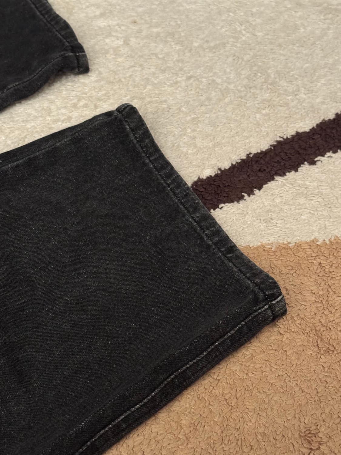 아모멘토 드로우스트링 데님팬츠 블랙 L 상품이미지6