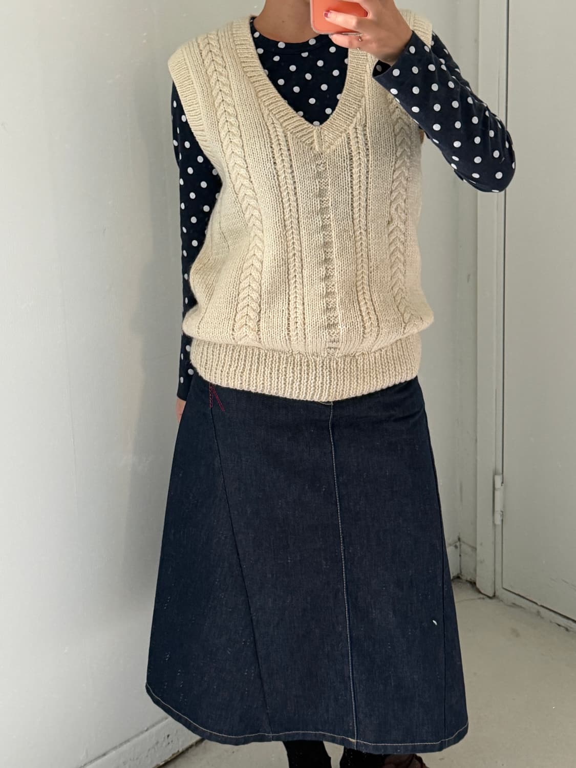 일본빈티지 핸드메이드 니트 베스트 상품이미지1