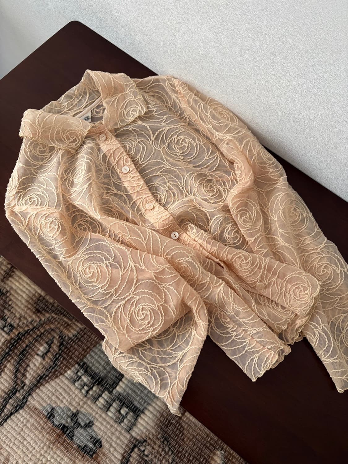 rose stitch sheer blouse 상품이미지1