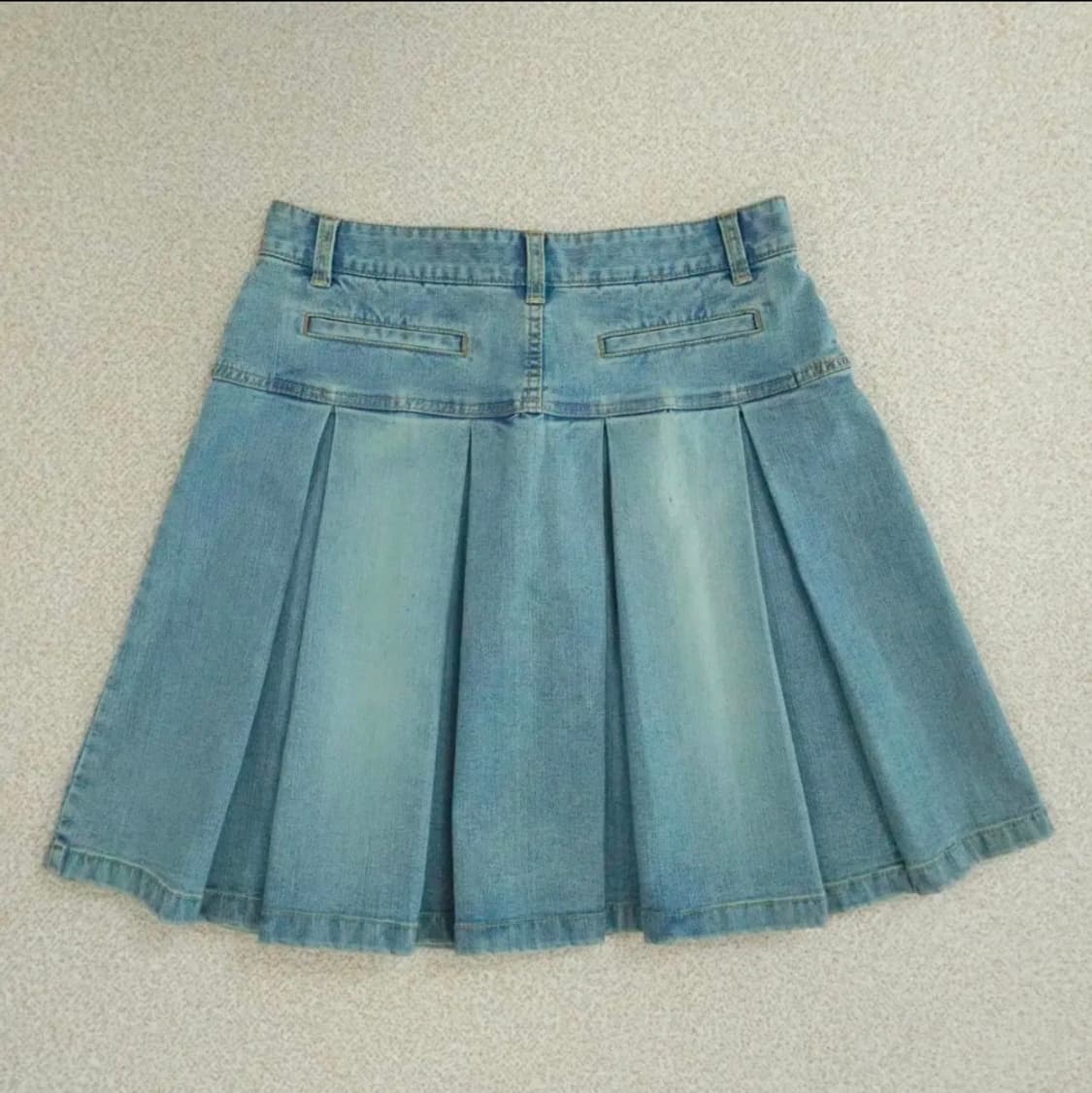 (66)올리브데올리브 여성  플리츠 데님 스커트 상품이미지7