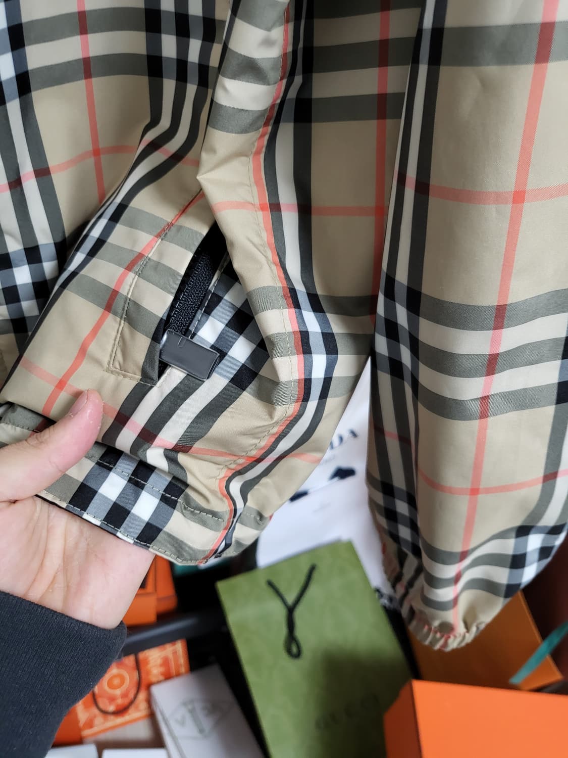 25SS 버버리 ekd 리버시블 체크 자켓 s 상품이미지7