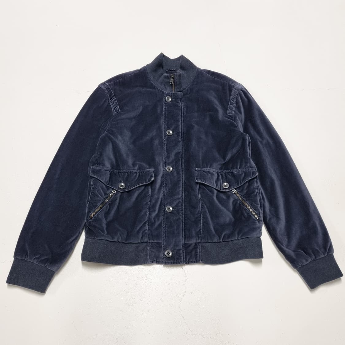 ARMANI EXCHANGE 벨루어 블루종 점퍼 - M 상품이미지1