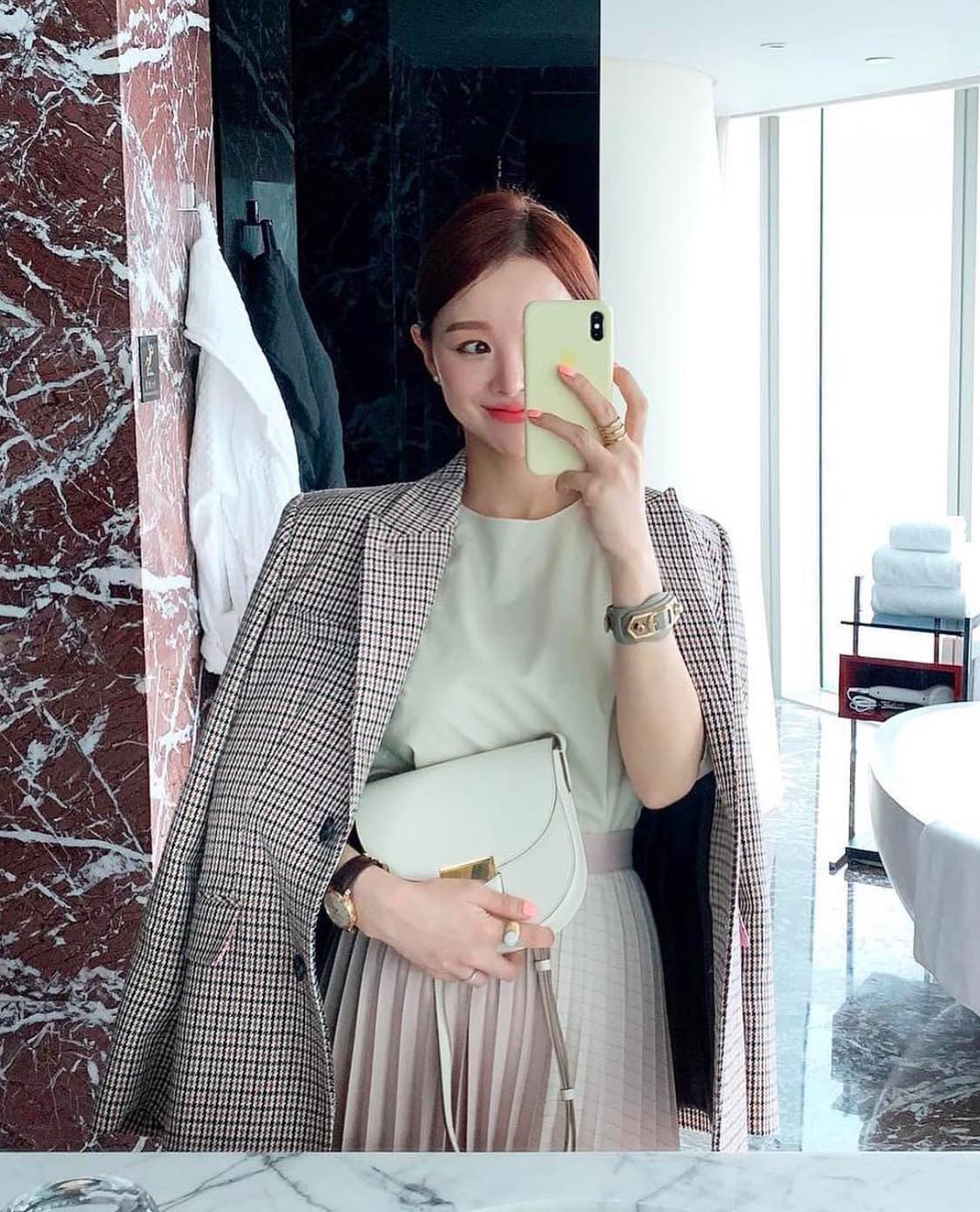 중고 ) 임블리 빈티지췍췍자켓 (핑크) 상품이미지2