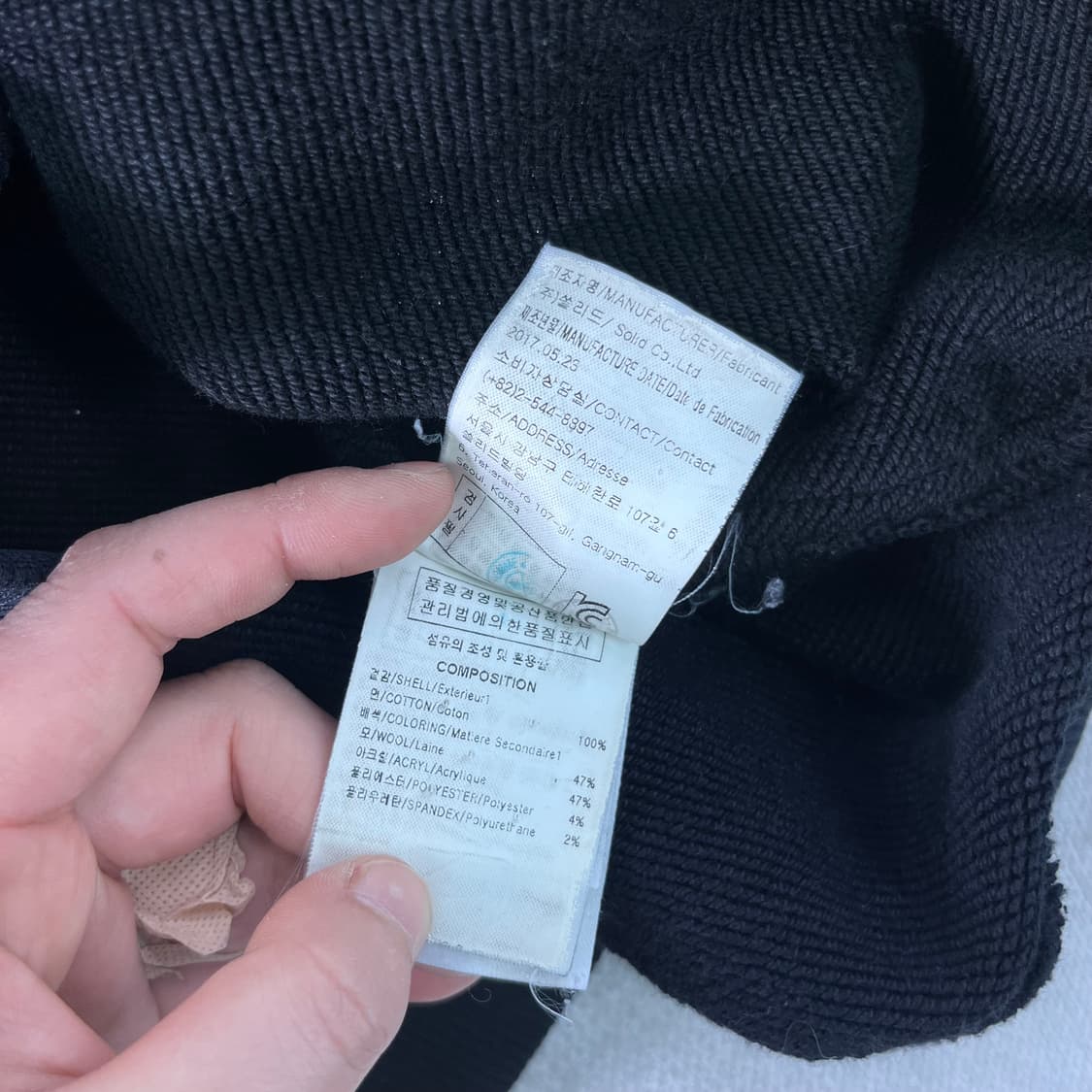 100 솔리드 옴므 벨벳 후드티 상품이미지6