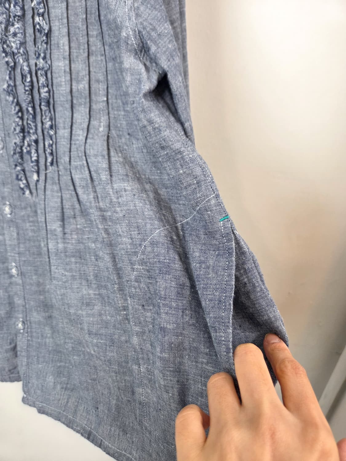 프릴 린넨 블라우스 상품이미지4