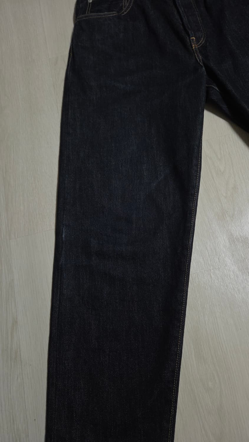 (착샷) 하츠키 HATSKI 루즈 테이퍼드 셀비지 데님 상품이미지6