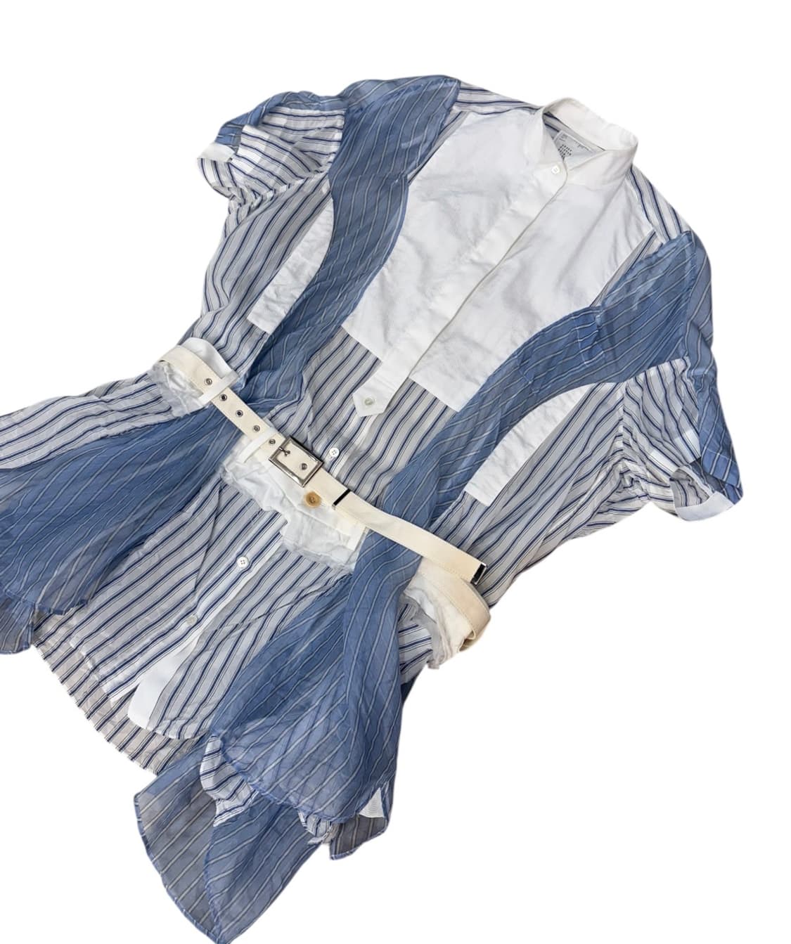 사카이 2017SS 포플린 레이어드 스트라이프 셔츠 상품이미지4