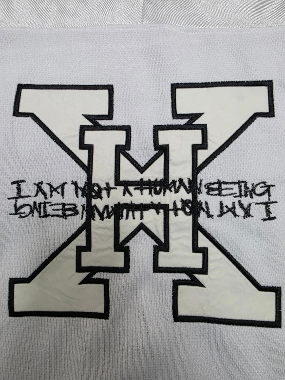 아임낫어휴먼비잉 풋볼 저지 화이트 L 상품이미지4