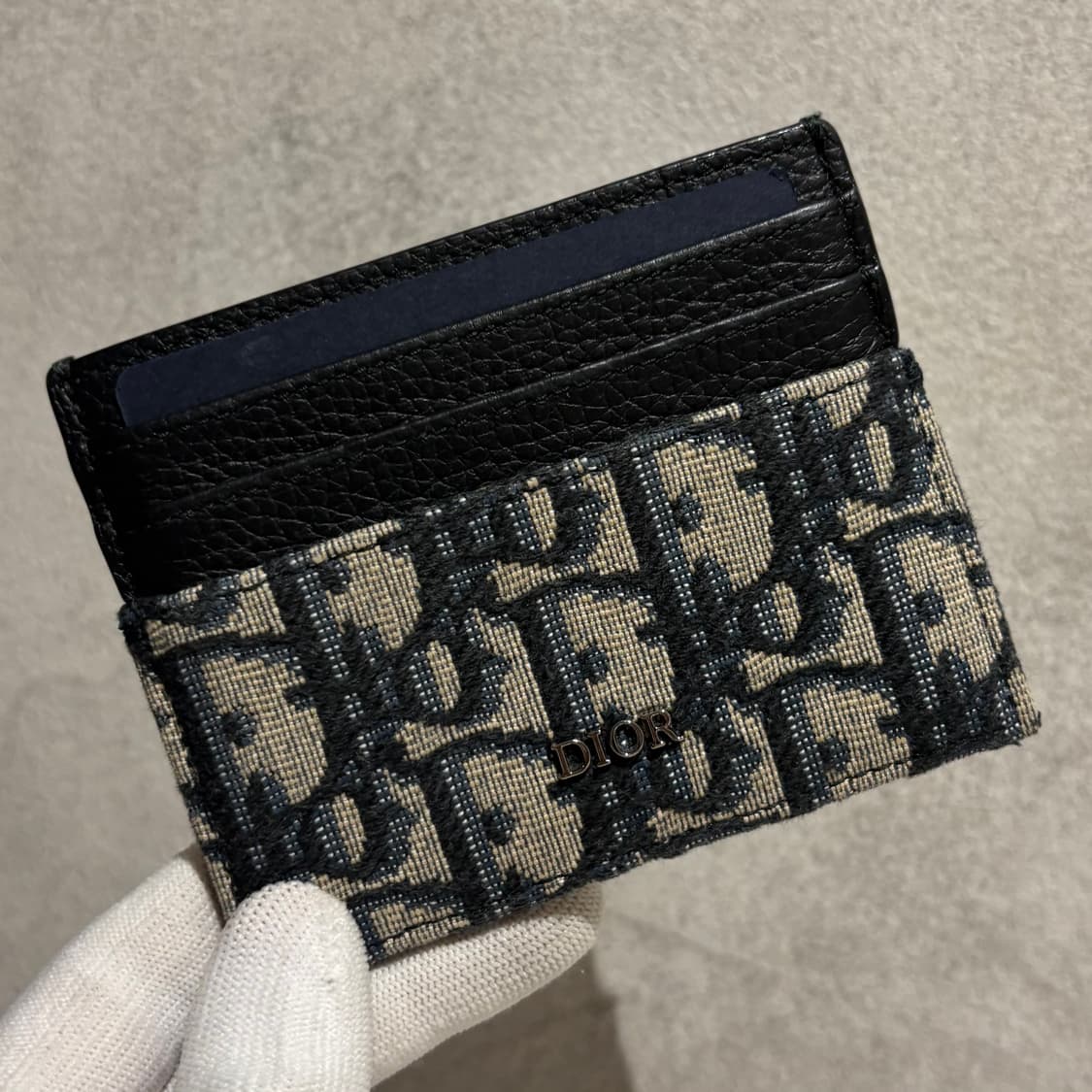 S OS사이즈 디올 오블리크 3단 카드지갑 베이지 상품이미지1