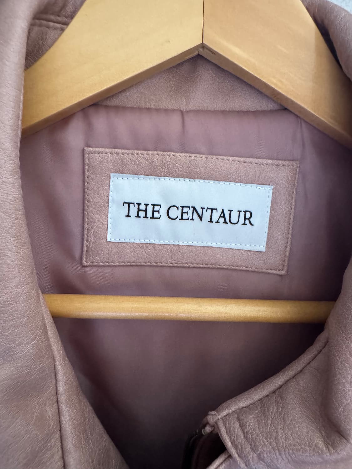 더센토르 로즈 코사지 레더 자켓 핑크 상품이미지6