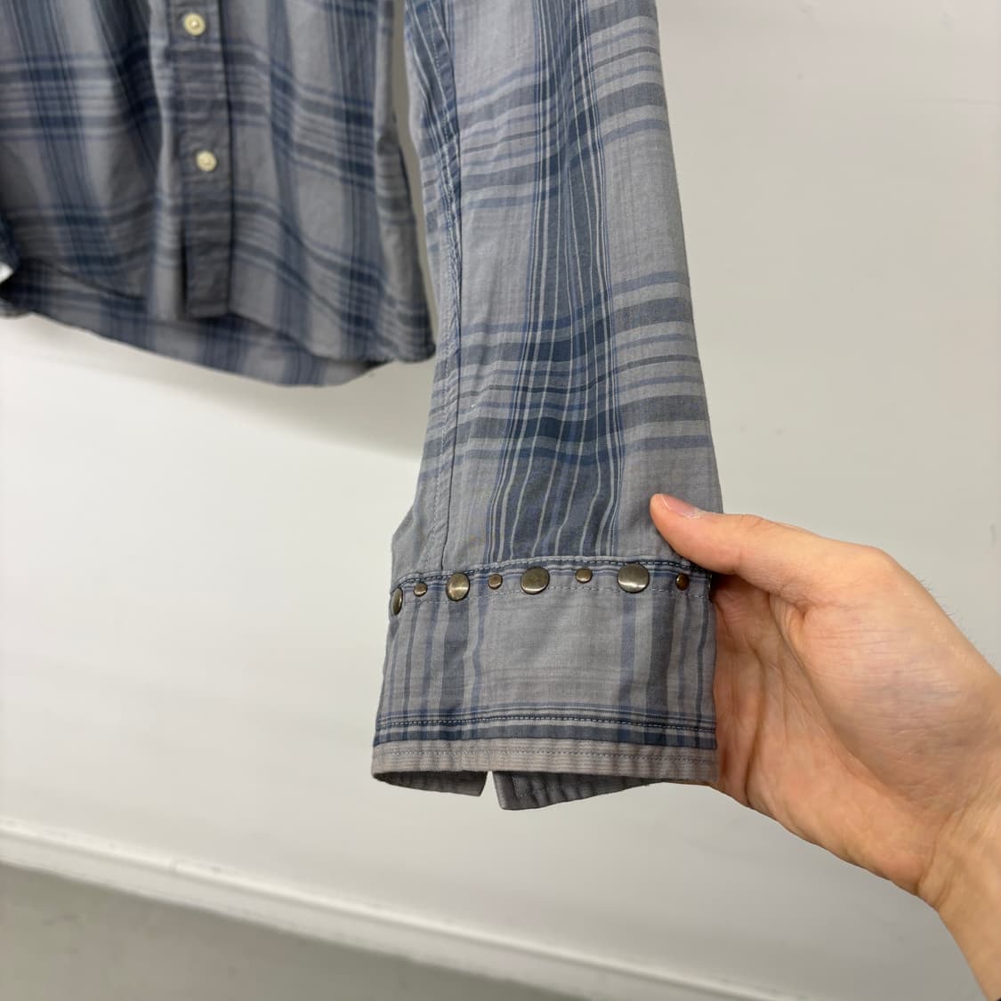 PPFM 빈티지 체크 셔츠 긴팔 남방 여성M 상품이미지3