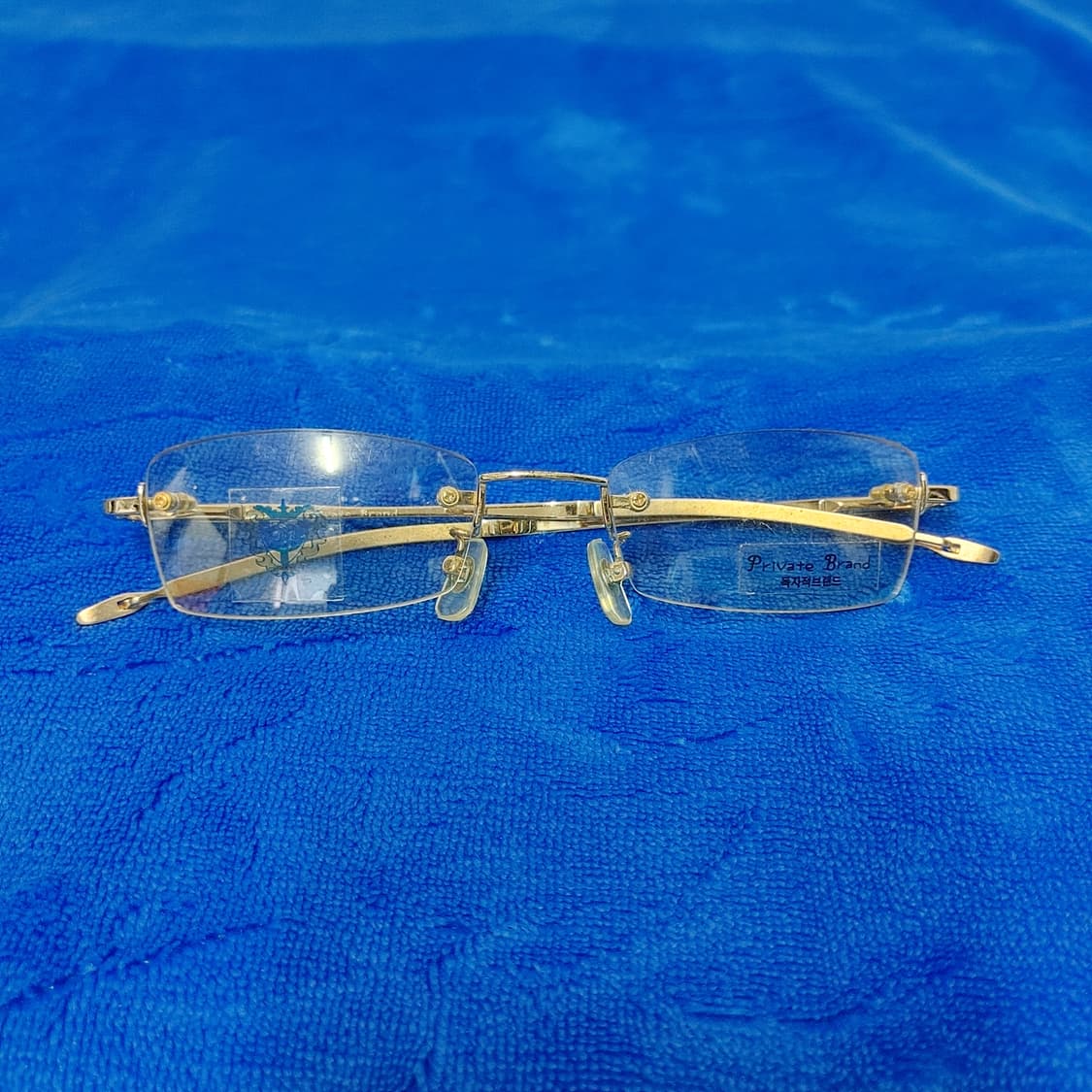Private Brand 유니크 금장 무테 빈티지안경 상품이미지4