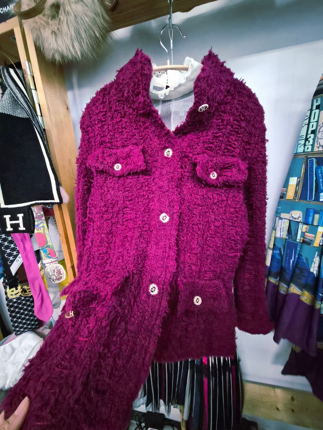 센존 니트자켓. 레니본 니트샤스커트 상품이미지3