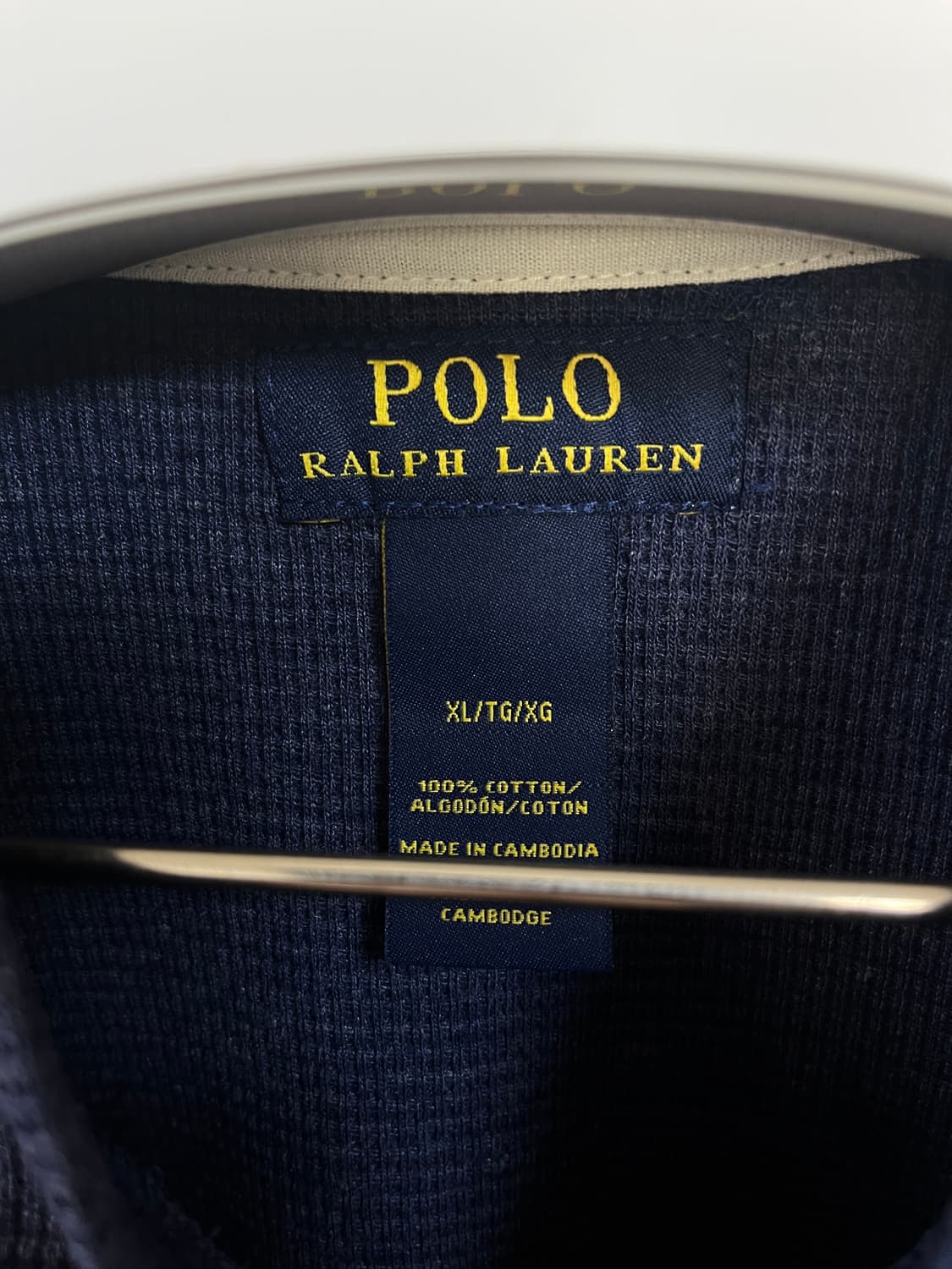 폴로 와플 긴팔티셔츠 95~슬림100 상품이미지3