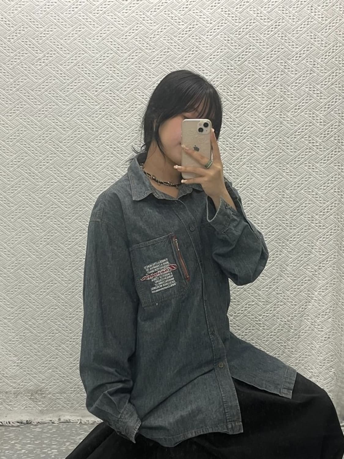 챔피온 어센틱 올드스쿨 데님 청셔츠 105 C06400 상품이미지2